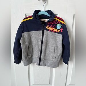 Carter's Watch the Wear Zip-Up Sweater with Graphic